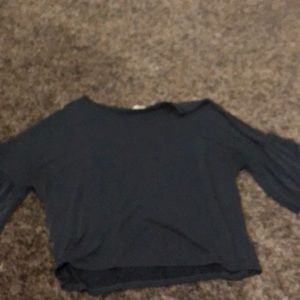 Loose blouse with bell sleeves